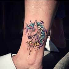 This is tiny unicorn tattoo design which can be. What Does Unicorn Tattoo Mean Represent Symbolism