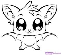 Easy To Draw Baby Animals Step Learn How To Draw A Cute Bat Free Stepbystep Online Drawing Tutor Bat Coloring Pages Cartoon Coloring Pages Cute Coloring Pages