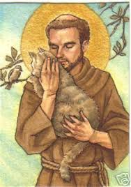 St Francis Assisi Patron Saint Of Animals Let Us Remember To Be Kind And Compassionate To All Beings Patron Saint Of Animals St Francis Cat Art