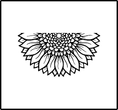 Download Half Mandala Car Decal Car Sticker Half Sunflower Garden Sunflower Mandala Car Decals Car Stickers
