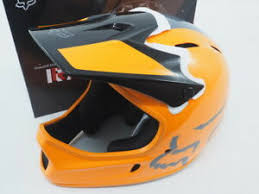 Details About New Fox Rampage Full Face Dh Bicycle Helmet Size Large 59 60cm Orange Gray