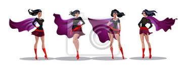 Young men and women, old lady, teenagers. Comic Superwoman Actions In Different Poses Female Superhero Fototapete Fototapeten Sammlung Schonheit Korper Myloview De