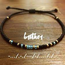 Check out our morse code bracelet selection for the very best in unique or custom, handmade pieces from our beaded bracelets shops. Brother Morse Code Bracelet Mens Bracelet Mens Gift Jewelryformen Brothermorsecodebrac Bracelets For Men Mens Bracelet Diy Morse Code Bracelet