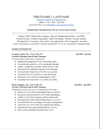 A proven regional sales manager who focuses on team success before individual success. Pharmaceutical Sales Manager Resume Example Free Download