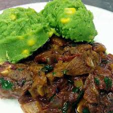 Mukimo Mashed Potatoes And Greens And Goat Meat African Cooking Kenyan Food Lamb Recipes