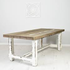 This rustic dining table will bring warmth to your kitchen or dining room. Reclaimed Pine Farmhouse Style Dining Table 210cm Rustic House Cornwall