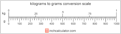 Kilograms To Grams Conversion Kg To G Inch Calculator
