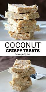 Keto Coconut Crispy Treats Crispy Treats Shredded Coconut Recipes Coconut Recipes