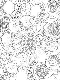 With your imagination and your favorite coloring medium this sky scene color pages as gifts: Sun Moon Stars 1 Coloring Page Sun Moon Stars Etsy