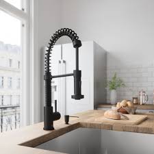 Vigo Edison Single Handle Pull Down Sprayer Kitchen Faucet In Matte Black Vg02001mb The Home Depot Black Kitchen Faucets Matte Black Kitchen Kitchen Faucet