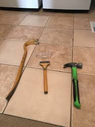 How To Remove Hideous Floor Tile For Good Diy Tile Floor Diy Painted Floors Ceramic Floor Tiles