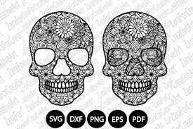 Download 3,801 sugar skull free vectors. Sugar Skull Mandala Zentangle Svg 216032 Cut Files Design Bundles