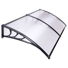 Black And White Awnings For Windows Thediyoutlet 6 5ft Awning Patio Cover Rain Protection Window Clear Black Patio Awning Window Awnings Door Awnings