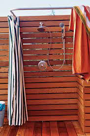 Modern Wood Slatted Outdoor Shower Wall Outdoor Shower Outdoor Shower Diy Outdoor Shower Enclosure