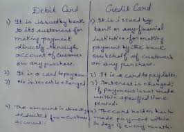 Debit cards offer the convenience of a credit card but work differently. What Is The Major Difference Between Debit Card And Credit Card I Want It As A 4 Mark Business Studies Important Videos 13041313 Meritnation Com
