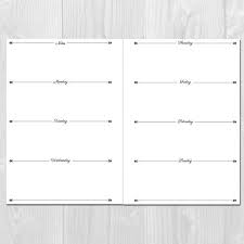 Weekly Planner Printable Horizontal Layout A5 Size Undated Etsy In 2020 Weekly Planner Printable Printable Planner Weekly Planner