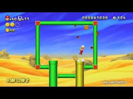 New Super Mario Bros U Co Op Layer Cake Desert 1 Stone Eye Zone Star Coins Mario Bros Super Mario Bros Super Mario