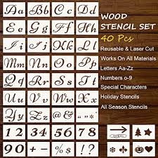 Find other letter stencils or try the stencil maker generator. Stencils Letter And Number For Painting On Wood Stencils Large Alphabet Signs Calligraphy Font Upper And Lowercase Stencils For Art And Craft Signage Bistro Drawing 40pcs Walmart Com Walmart Com