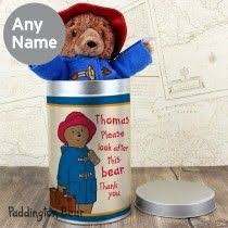 Personalised Paddington Bear In A Tin Paddington Bear Personalized Gifts For Kids Paddington