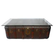 Early 1900's vintage steamer trunk upcycled into a coffee table! Antique Steamer Trunk Coffee Table Side Table Circa 1900 At 1stdibs