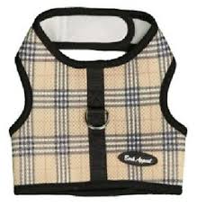 Details About Tan Plaid Dog Harness Wrap N Go Mesh 2 Strap Closure Choke Free By Bark Appeal