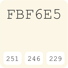 Fbf6e5 Hex Color Code Schemes Paints