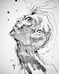 Art Drawing Expressionism Inkdrawing Ink Portrait Painting Kunst Gallery Face Look Lookinthesky Man Lines Ha Expressionist Painting Art Painting