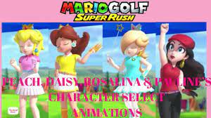 Ign reviewed daisy negatively at 4 out of 10, whereas princess peach got an 8, rosalina a 7, and pauline an 8, but said that the spark between daisy and luigi still burns bright. Mario Golf Super Rush Peach Daisy Rosalina Pauline S Character Select Animations Youtube