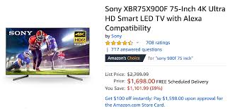 Here is the list of features : These Premium Sony Tvs Are Cheaper Than Ever And You Can Still Get One In Time For The Big Game
