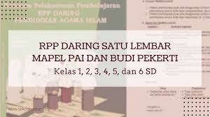 Adapun meteri dialam rpp pai sd merupakan hasil revisi kami memberi banyak kemudahan kepada bapak ibu guru untuk mengajar pendidikan agama islam selain itu kami membagikan rpp ini secara gratis dengan maksud agar pemikiran kami bisa bermanfaat untuk kemajuan pendidikan di indonesia. Rpp Daring Satu Lembar Mapel Pai Kelas 1 2 3 4 5 Dan 6 Sekolahdasar Net