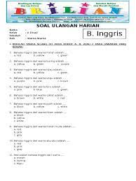 Materi bahasa inggris reading sd kelas 4 dan contohnya. Soal Bahasa Inggris Kelas 4 Tentang Warna Ide Perpaduan Warna
