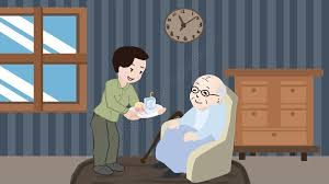 Caring For The Elderly To Take Care Of Sick People Caring For The Elderly Taking Care Of Sick Old People Old Man Illustration Image On Pngtree Free Download People Illustration Illustration