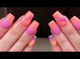 How to easily remove acrylic nails at home. Bright Holiday Nails Acrylic Design Youtube