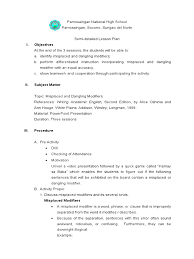 Revise the following sentences to correct misplaced or dangling modifiers. I Objectives Adverb Clause