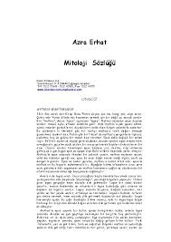 Pdf Azra Erhat Mitoloji Sozlugu Kadir Ates Academia Edu