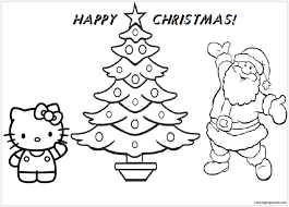 More than 14,000 coloring pages. Hello Kitty And Santa Claus Happy Christmas Coloring Pages Cartoons Coloring Pages Coloring Pages For Kids And Adults
