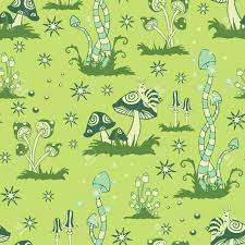Enchanted forest 853 70 0. Seamless Vector Pattern With Mushroom Forest On Green Background Fantasy Landscape Wallpaper Design Abstract Magic Fashion Textile Royalty Free Cliparts Vectors And Stock Illustration Image 157883191