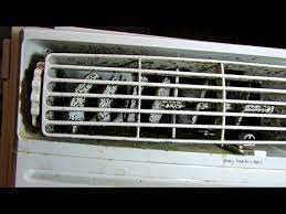 Fill a plastic bucket with a few gallons of hot water and about 1/2 cup of household bleach. Cleaning Mold Out Of A Window Ac Unit Youtube