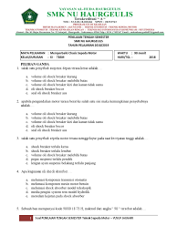Berikut ini merupakan pernyataan yang benar berkenaan dengan kunci pas, kecuali : Soal Pemeliharaan Sasis Sepeda Motor Pdf