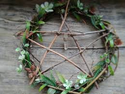 Green Witch Pentacle With Rock Crystal Pagan Altar Witchcraft Etsy Witch Pentacle Pentacle Pagan Altar