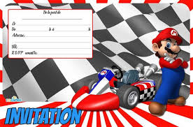 Free Mario Kart Birthday Card For Printing The Video Game Mario Invitation Anniversaire Invitation Anniversaire A Imprimer Et Carte Invitation Anniversaire
