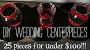 Simple Black White And Red Wedding Decor