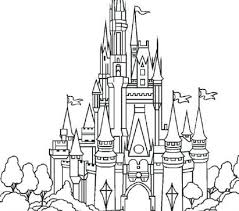 It has beautiful turrets and towers and is breathtaking. Easy Disney Castle Coloring Pages Seahorse Clip Art Black And White Harcines