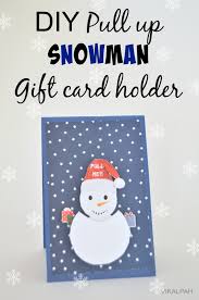 Cut the pop up art out and use a glue stick to secure to each tab. Vikalpah Diy Pull Up Snowman Gift Card Holder