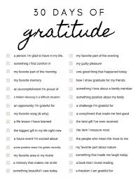 30 Days Of Gratitude Gratitude Prompts Journal Writing Prompts Gratitude Journal Prompts
