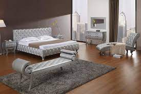 Glamour reigns in the design of the allura bedroom set. Silver Modern Bed With Crystals Contemporary Bedroom Los Angeles By Eurolux Furniture Houzz