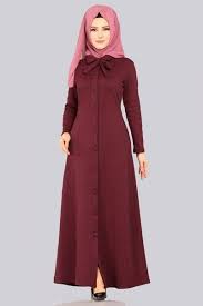 Modaselvim Elbise Fular Detay Elbise Ferace Ukb4032 Bordo Hijab Fashion Muslim Outfits Tunic Outfit