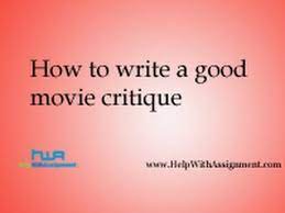 The scenes make the movie what it is. How To Write A Good Movie Critique Youtube