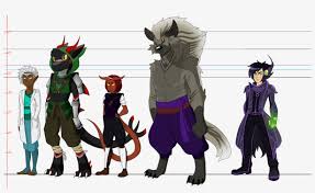 just a size chart comparison i made for some dnd characters