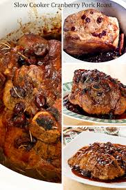 This cranberry apple stuffed pork loin presents beautifully, and is easier to pull off than. Slow Cooker Cranberry Pork Roast Roti N Rice